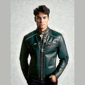 Arizona Jean Co Faux Leather Racer Jacket Black Medium